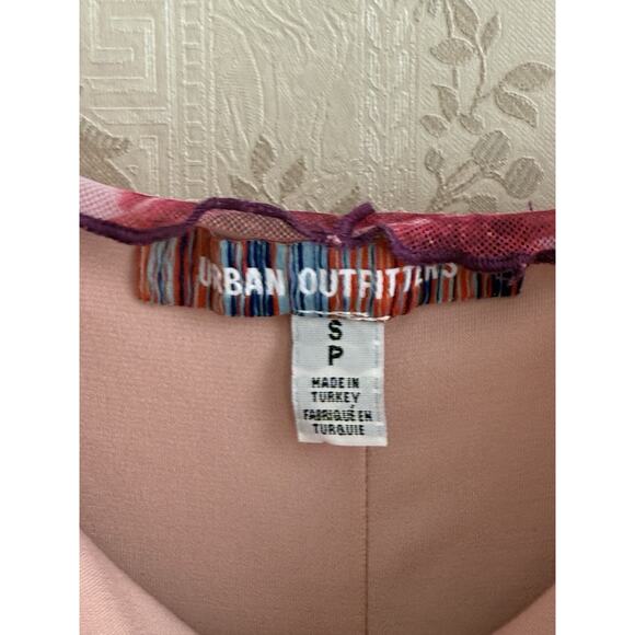 Urban Outfitters Moxie Mesh Mini Dress Womens Sz S Pink Artsy Cyber Grunge - Picture 5 of 8